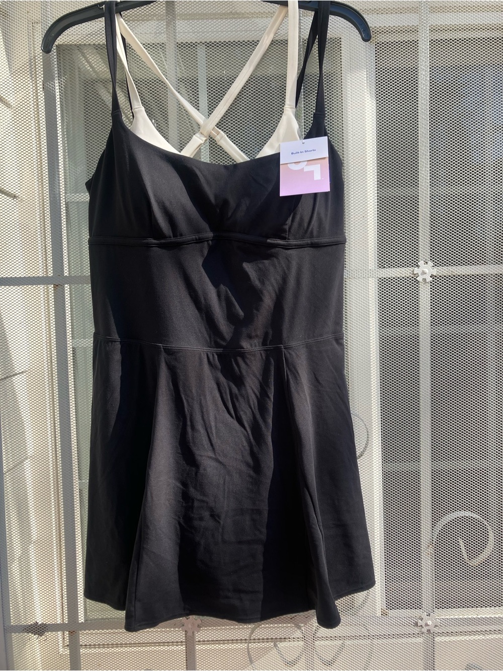 Target Black and white Crisscross Straps, built in shirts with pockets